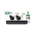 COMELIT - Serie Smart - Kit IP 5MP 4 canali, NVR IPNVR004S05PA + 2 telecamere IPBCAMS05FA + cartello videosorveglianza