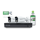 COMELIT - Serie Smart - Kit IP 5MP 4 canali, NVR IPNVR004S08PB + 2 telecamere IPBCAMS05FB + cartello videosorveglianza