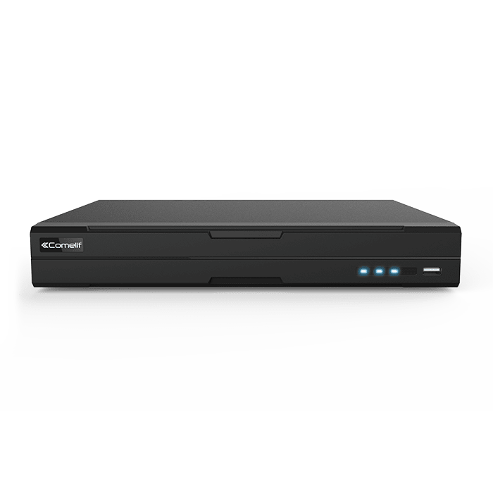 COMELIT - Serie Advance - NVR 8 canali IP 8MP, 8 porte PoE, HDD 1TB, compatibile ONVIF (Profilo S e Profilo G) IPNVR008A08PA