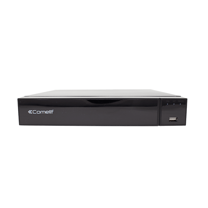 COMELIT - Serie Smart - NVR 8 canali IP con PoE integrato, risoluzione 8MP, compressione H.265, video analisi, HDD 1TB