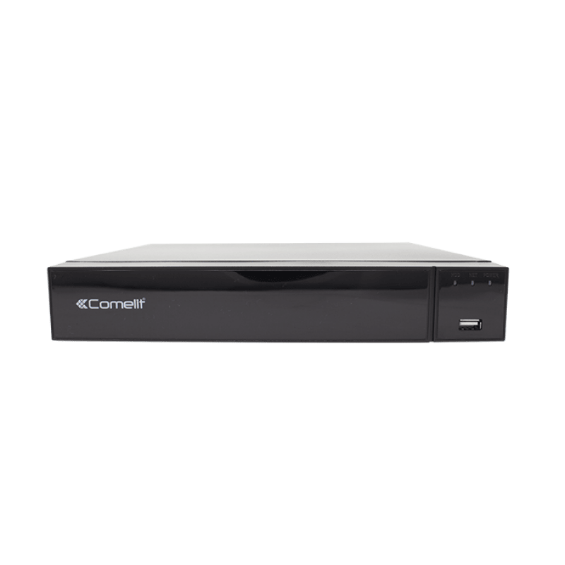 COMELIT - Serie Smart - NVR 25 canali IP, risoluzione 8MP, compressione H.265, video analisi integrata, HDD 2TB IPNVR025S08NB