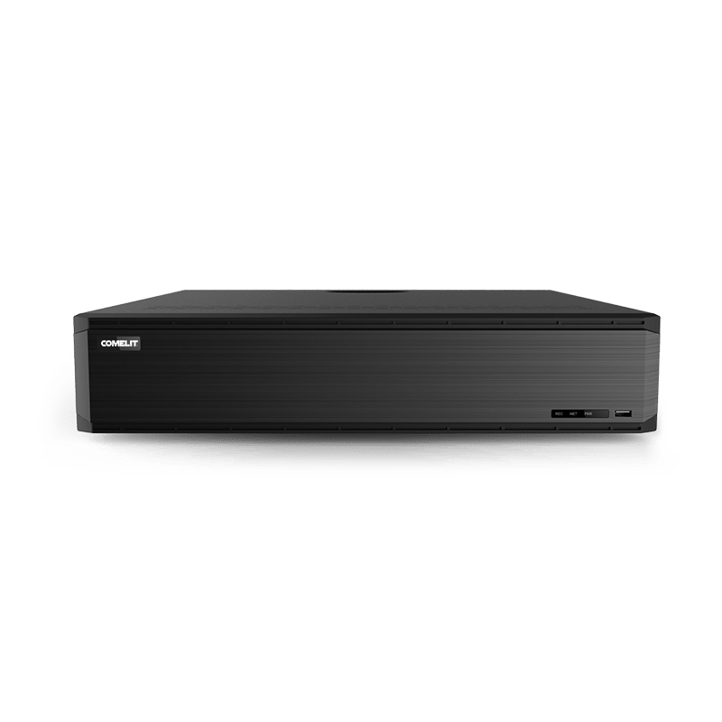 COMELIT - Serie Advance - NVR 32 canali IP 12MP, funzioni video analisi DVA, database volti e targhe, APP Comelit Videosorveglianza, senza HDD IPNVR032A08NBSL