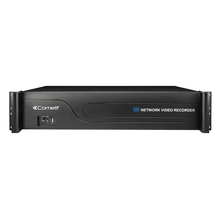 COMELIT - Telecamera IP bullet 5MP bianca, ottica varifocale motorizzata 2.8-12mm, LED IR 50m, contenitore IP66, alimentazione 12V e PoE, ONVIF