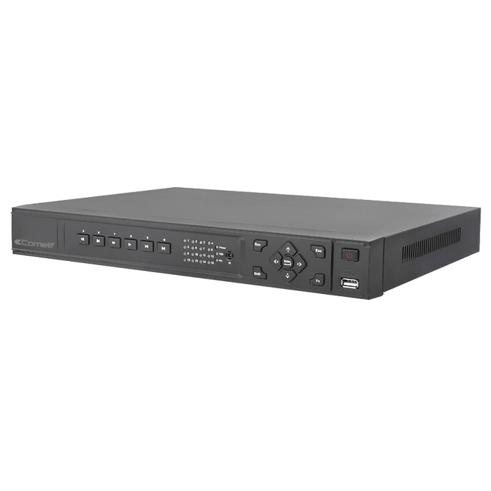 COMELIT - Serie Next - Telecamera IP turret 4MP, ottica fissa 2.8mm, LED IR 30m, analisi video, slot SD, microfono, alluminio IP67, 12V e PoE, ONVIF