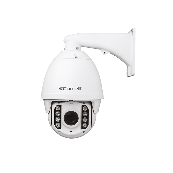 COMELIT - Telecamera IP PTZ dome Full HD, zoom ottico 20x, Smart IR 150m, contenitore IP66 6", alimentatore e supporto inclusi, ONVIF 2.2