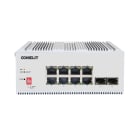 COMELIT - Serie Advance - Switch 8 porte PoE + 2 SFP Gigabit, montaggio DIN