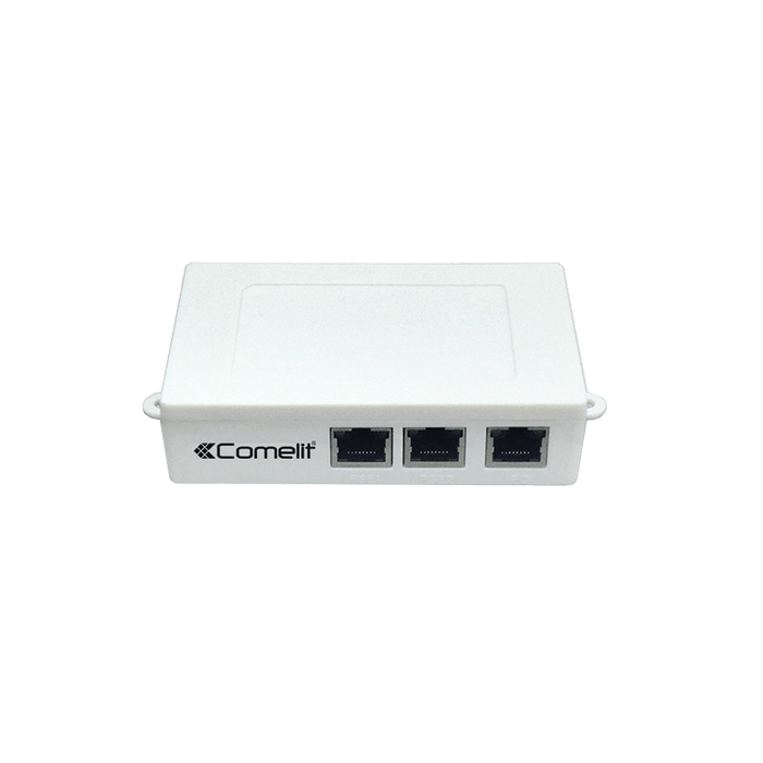 COMELIT - Serie Advance - Telecamera IP vandaldome 4MP, ottica fissa 2.8mm, LED IR 20m, IK10, face detection, microfono, slot SD, IP66, 12V e PoE, ONVIF