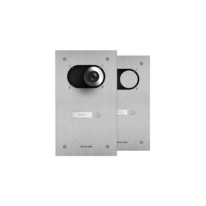 COMELIT - Serie Switch - Frontale 1 pulsante, acciaio inox AISI 316, retroilluminazione LED, IK08
