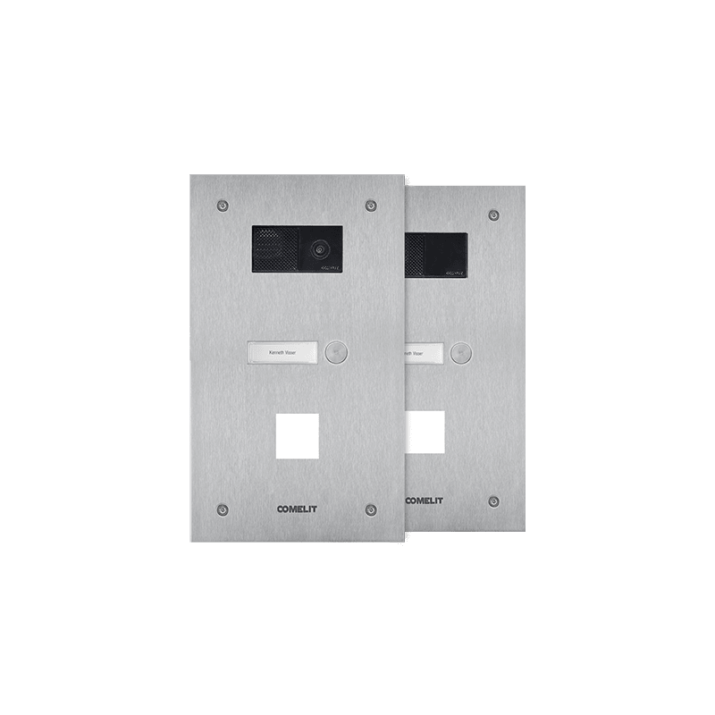 COMELIT - FRONTALE STEELSWITCH 1 PULS. E FORO 40X4