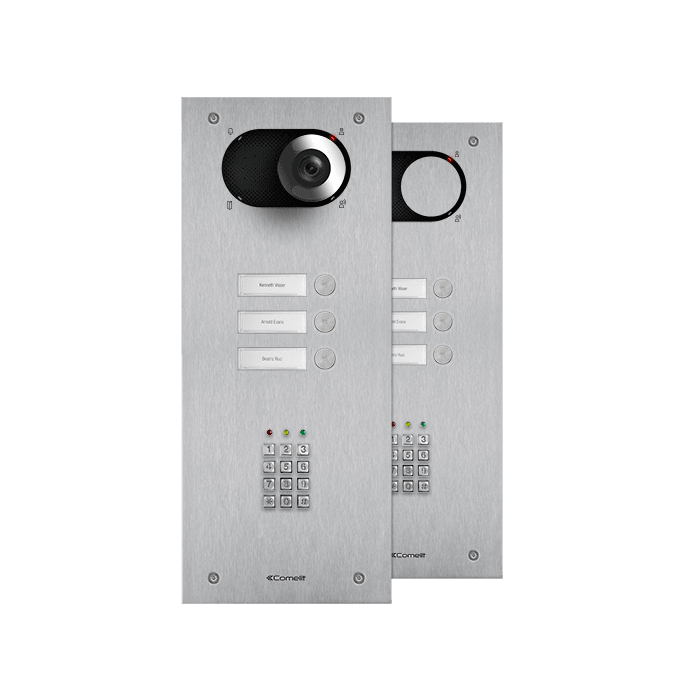 COMELIT - Serie Switch - Frontale 3 pulsanti con chiave elettronica, AISI 316, retroilluminazione LED