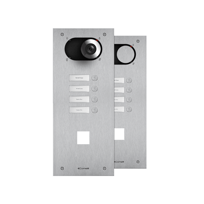 COMELIT - Serie Switch - Frontale 4 pulsanti con foro 40x40mm controllo accessi, AISI 316