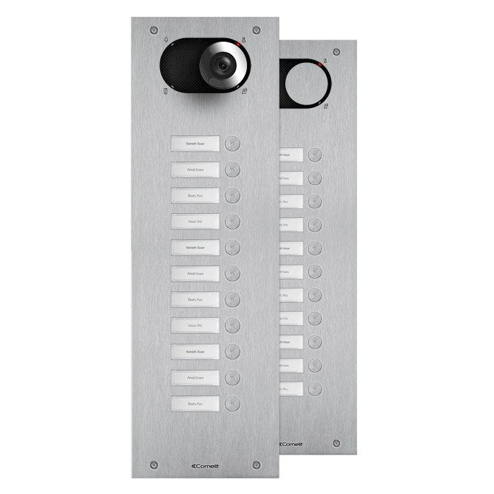 COMELIT - Serie Switch - Frontale 11 pulsanti, acciaio inox AISI 316, retroilluminazione LED, IK08