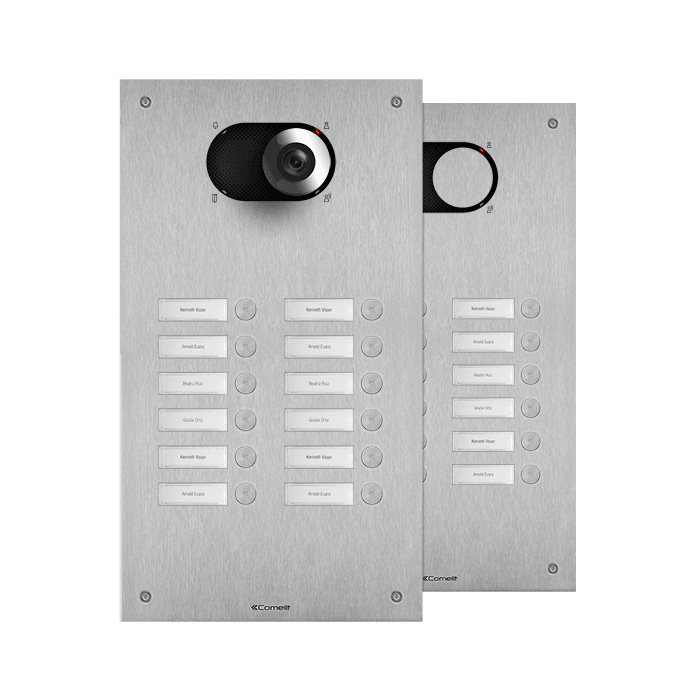 COMELIT - Serie Switch - Frontale 12 pulsanti 2 colonne, AISI 316, retroilluminazione LED, IK08