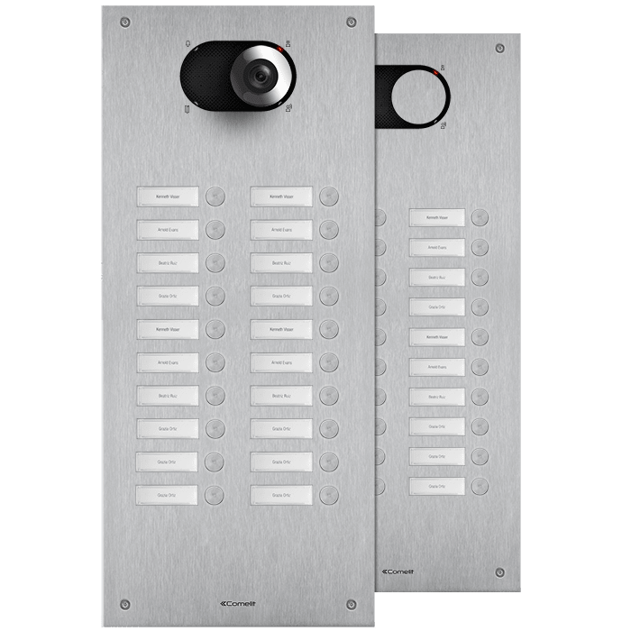 COMELIT - Serie Switch - Frontale 20 pulsanti 2 colonne, AISI 316, retroilluminazione LED, IK08