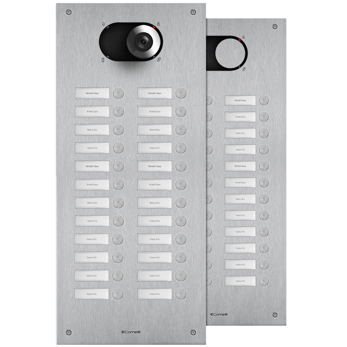 COMELIT - Serie Switch - Frontale 24 pulsanti 2 colonne, AISI 316, retroilluminazione LED, IK08