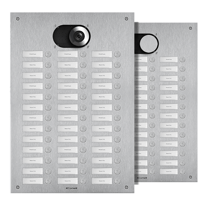COMELIT - Serie Switch - Frontale 39 pulsanti 3 colonne, AISI 316, retroilluminazione LED, IK08