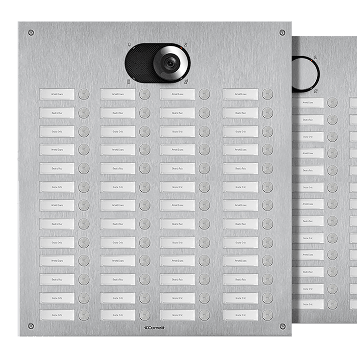 COMELIT - Serie Switch - Frontale 52 pulsanti 4 colonne, AISI 316, retroilluminazione LED, IK08