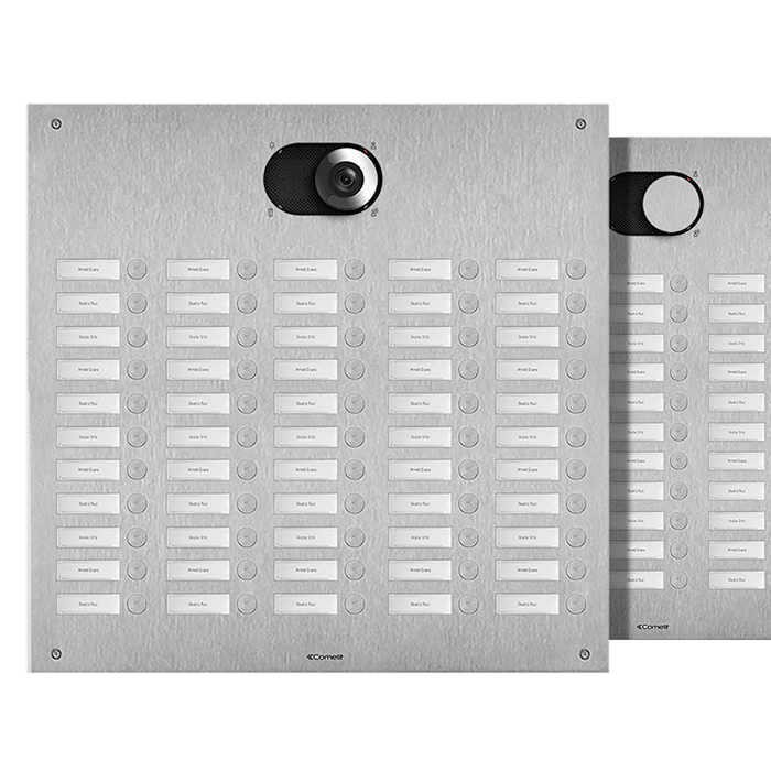 COMELIT - Serie Switch - Frontale 55 pulsanti 5 colonne, AISI 316, retroilluminazione LED, IK08