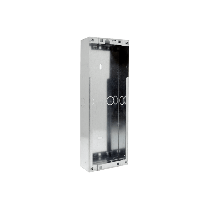 COMELIT - Serie SteelSwitch - Scatola da incasso per frontali 5-8 pulsanti e pulsantiere SteelTouch 5", acciaio zincato, 124x343x56mm
