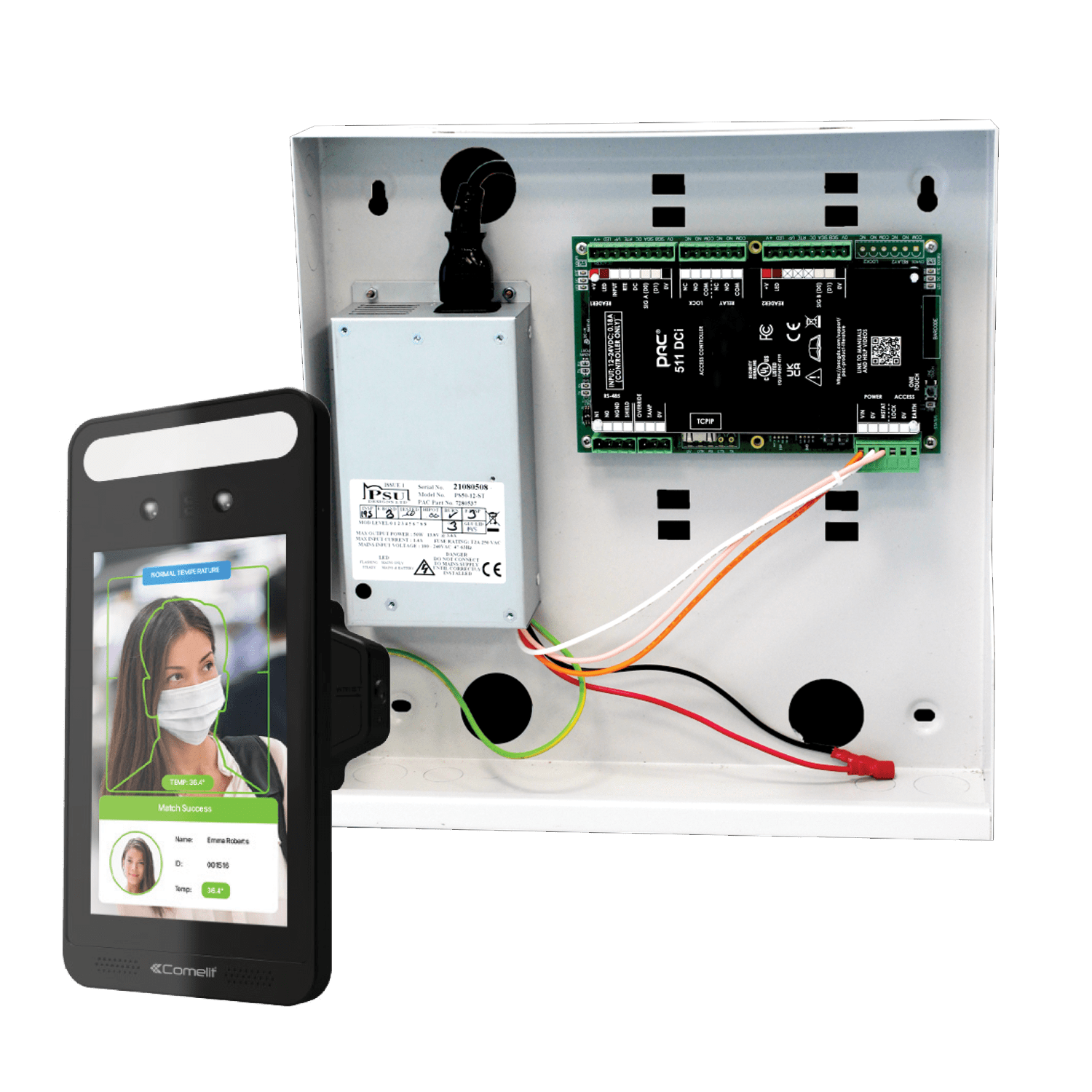 COMELIT - Kit riconoscimento facciale PAC 511DCi con terminale IPTHPAN02FA, Access Central SE incluso