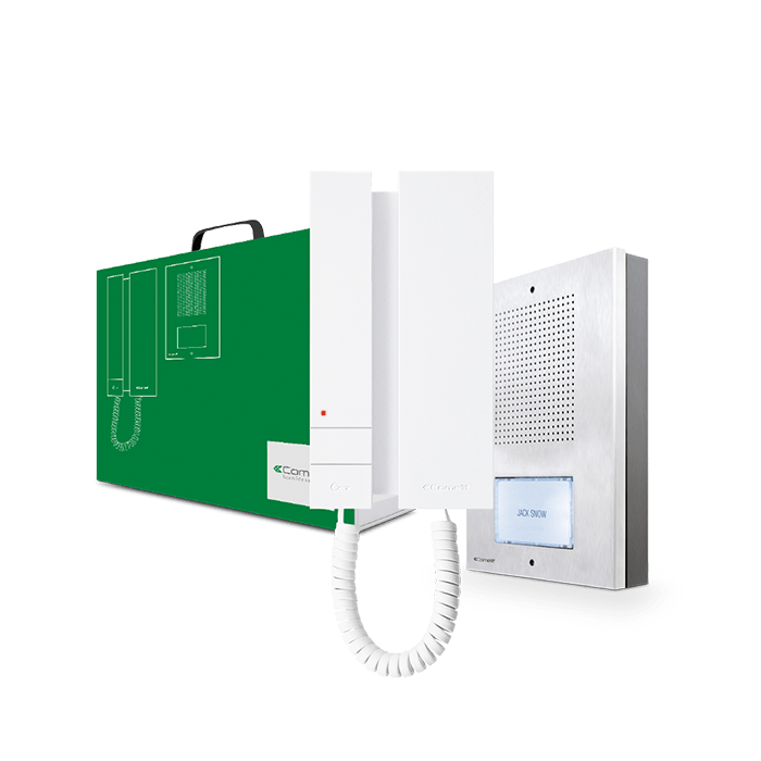 COMELIT - Serie Mini - Kit audio 5 fili monofamiliare Extra-Mini, 1 citofono, trasformatore 1200