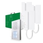 COMELIT - Serie Mini - Kit audio 5 fili trifamiliare Extra-Mini, 3 citofoni, trasformatore 1200