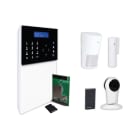 COMELIT - Serie Secur Hub - Kit centrale HUB32LCD + 4G + PIR + contatto + radiocomando + telecamera Wi-Fi + SD 32GB