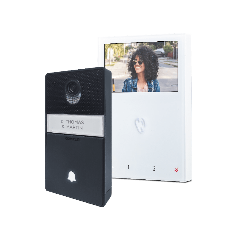 COMELIT - Serie Mini - Kit Bello monofamiliare video sistema Simplebus 2, monitor 6721W