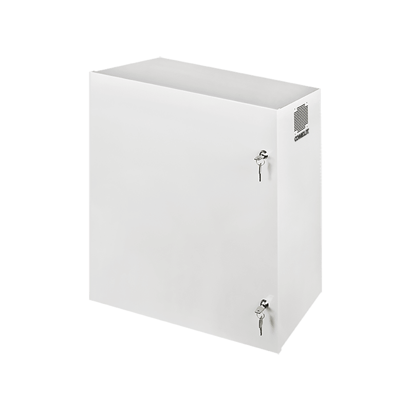 COMELIT - Contenitore metallico per NVR, XVR e monitor large, doppia serratura, tamper, rack 19", monitor max 22", compatibile ventola ACC01BOX LBOX