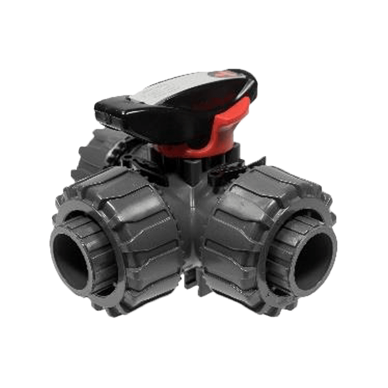 COMELIT - Valvola 3 vie per pulizia tubi sistemi aspirazione, commutazione manuale, manutenzione facilitata