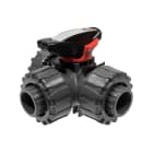 COMELIT - Valvola 3 vie per pulizia tubi sistemi aspirazione, commutazione manuale, manutenzione facilitata