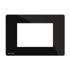 COMELIT - Serie One - Placca absolute black 3 moduli, compatibile BTicino Axolute