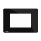 COMELIT - Serie One - Placca absolute black 3 moduli, compatibile Vimar Eikon