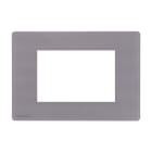 COMELIT - Serie One - Placca grafite 3 moduli, compatibile BTicino Axolute