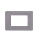 COMELIT - Serie One - Placca grafite 4 moduli, compatibile BTicino Living Light