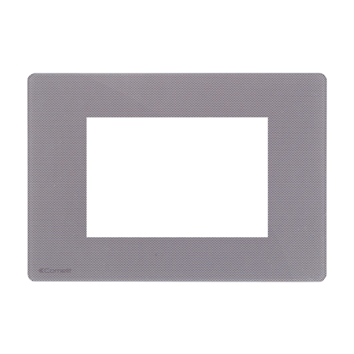 COMELIT - Serie One - Placca grafite 3 moduli, compatibile Vimar Eikon