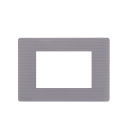 COMELIT - Serie One - Placca grafite 4 moduli, compatibile Vimar Eikon/Plana