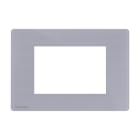 COMELIT - Serie One - Placca grigio perla 3 moduli, compatibile BTicino Living Light