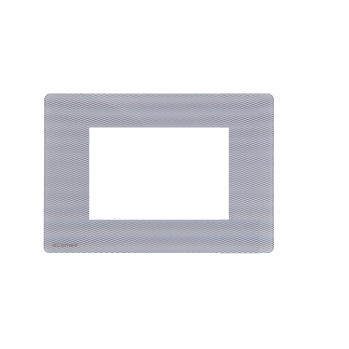 COMELIT - Serie One - Placca grigio perla 4 moduli, compatibile BTicino Living Light