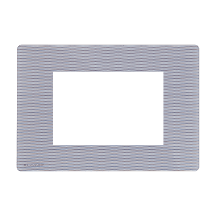 COMELIT - Serie One - Placca grigio perla 3 moduli, compatibile Vimar Eikon