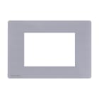 COMELIT - Serie One - Placca grigio perla 3 moduli, compatibile Vimar Eikon