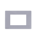 COMELIT - Serie One - Placca grigio perla 4 moduli, compatibile Vimar Eikon/Plana