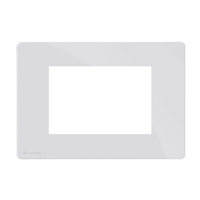 COMELIT - Serie One - Placca all white 3 moduli, compatibile Vimar Eikon