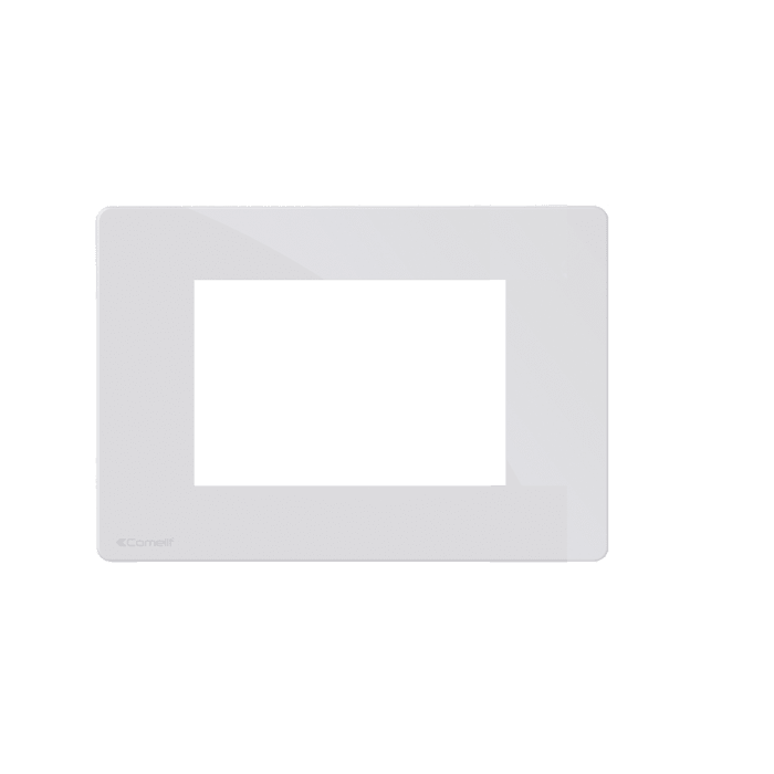 COMELIT - Serie One - Placca all white 4 moduli, compatibile Vimar Eikon/Plana