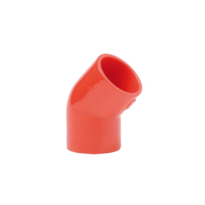 COMELIT - Gomito 45° tubazioni 25mm sistemi aspirazione, cambio direzione graduale, confezione 10 pezzi
