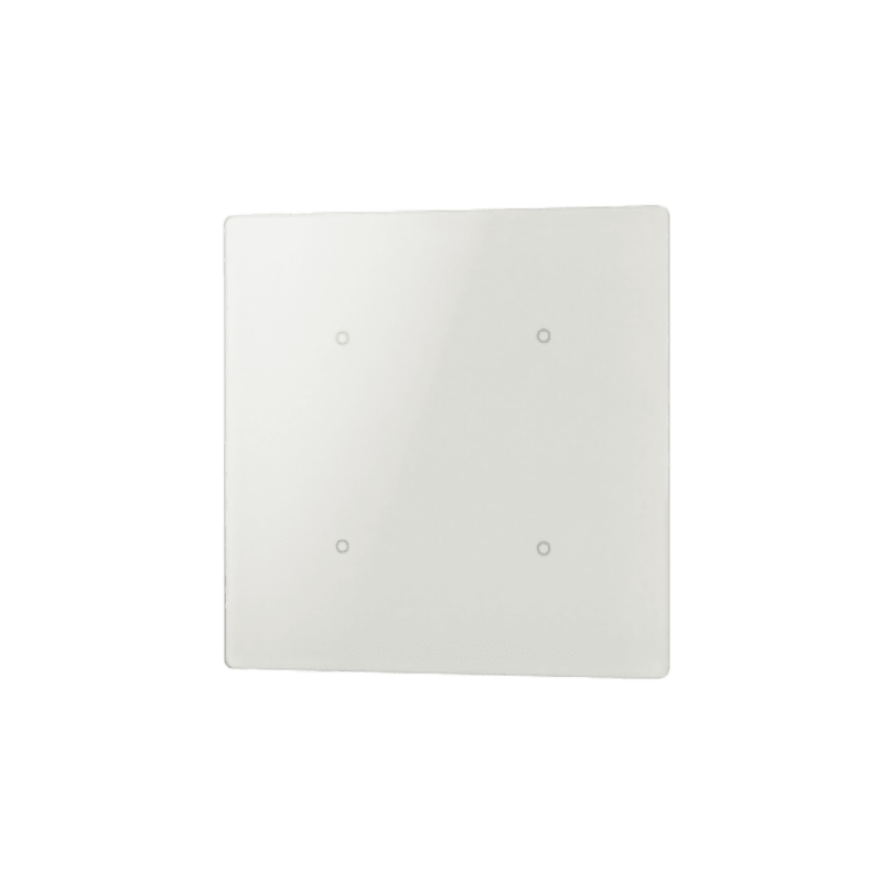 COMELIT - Serie Cubik - Pulsante KNX quadrato Basic bianco, 4 zone touch, termostato PI, sensore umidità