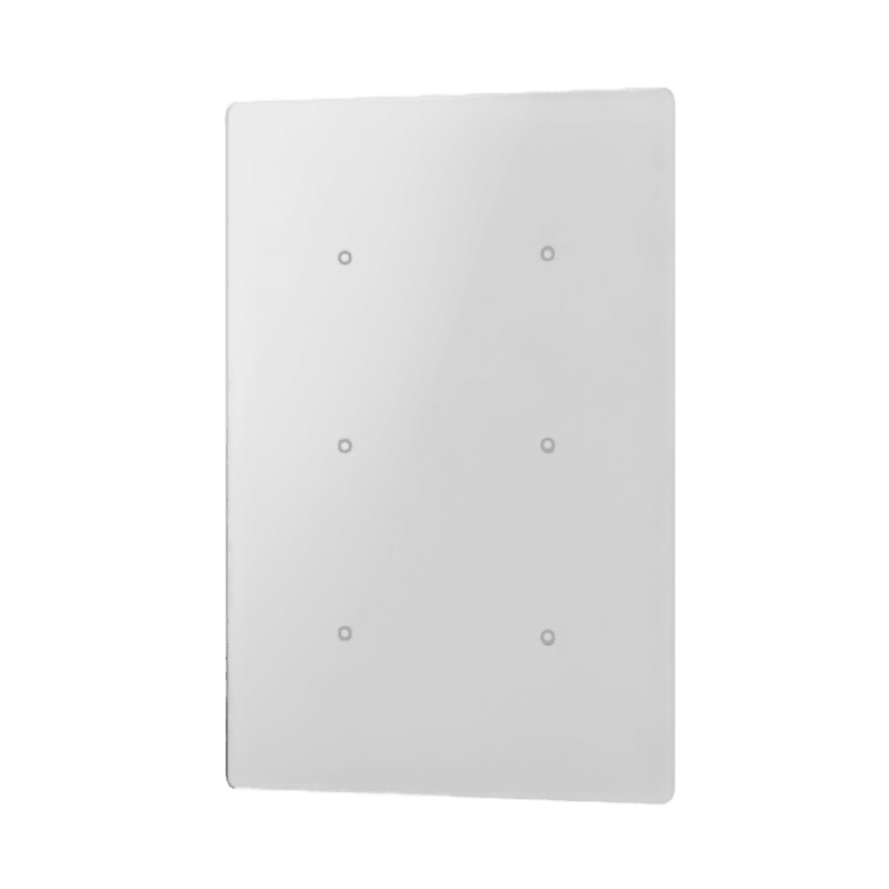 COMELIT - Serie Cubik - Pulsante KNX verticale Basic bianco, 6 zone touch, termostato PI, sensore umidità