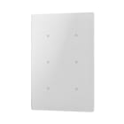COMELIT - Serie Cubik - Pulsante KNX verticale Basic bianco, 6 zone touch, termostato PI, sensore umidità