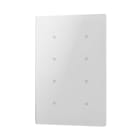 COMELIT - Serie Cubik - Pulsante KNX verticale Basic bianco, 8 zone touch, termostato PI, sensore umidità