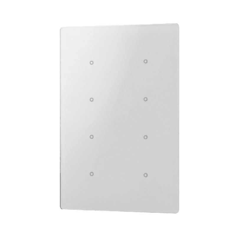 COMELIT - Serie Cubik - Pulsante KNX verticale Basic bianco, 8 zone touch, termostato PI, sensore umidità